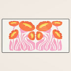 Coral Cosmos: Les Fleurs | Flower Market 05 | Spring Summer 23 Desk Mat Gallery Image 3