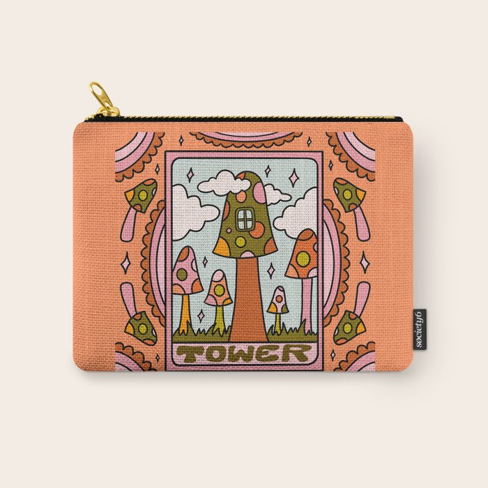 16. Tower Tarot Mushroom Carry All Pouch Gallery Image 1