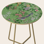 Chinoiserie Magpie Peony Garden Summer Green Side Table Gallery Image 2