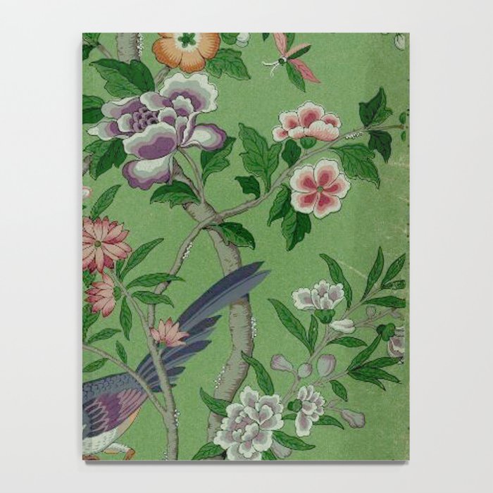 Chinoiserie Magpie Peony Garden Summer Green Notebook Gallery Image 4