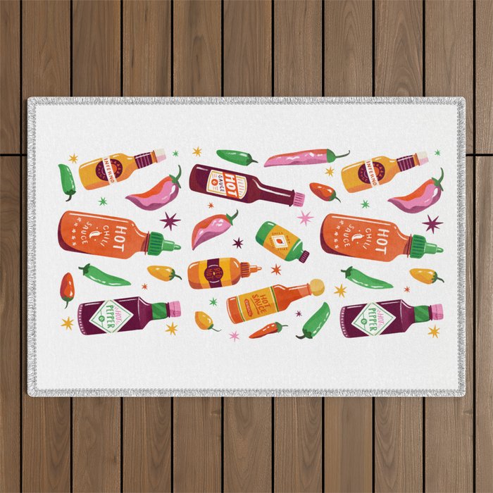 Hot Sauce Lover Outdoor Rug Gallery Image 1