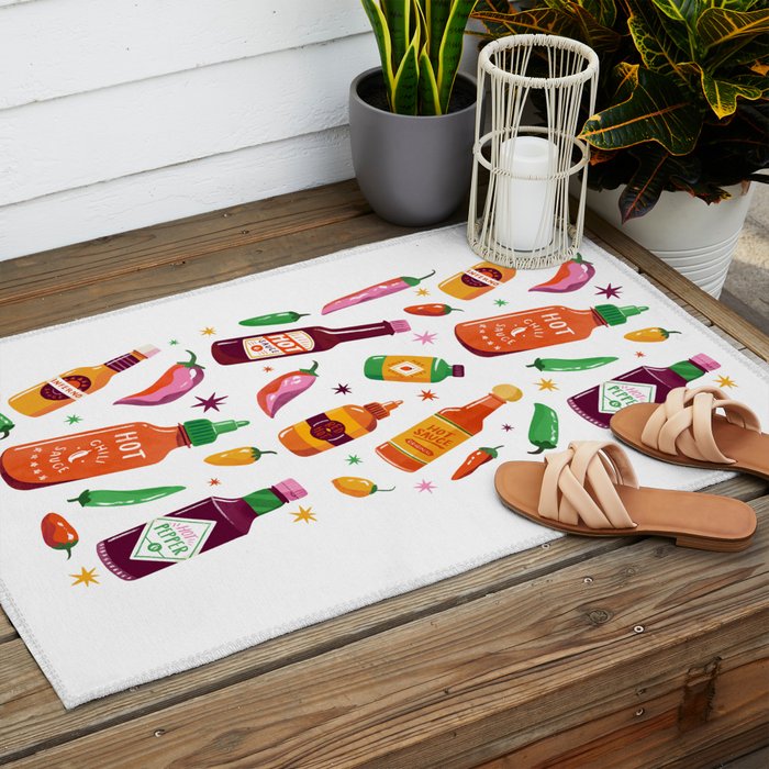 Hot Sauce Lover Outdoor Rug Gallery Image 2