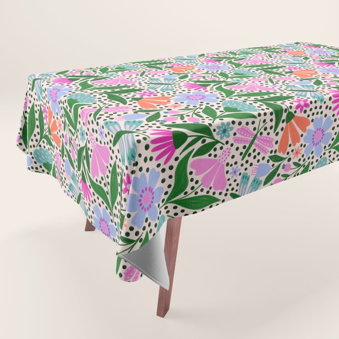 Summery Bright Floral  Tablecloth Gallery Image 1