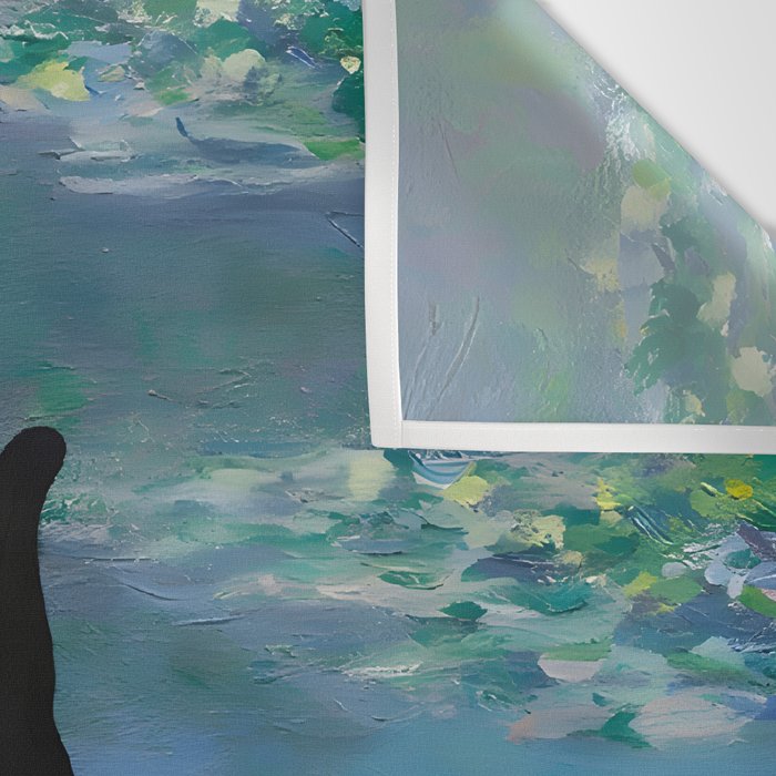 Cat Monet Waterlily Wall Tapestry Gallery Image 3