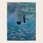 Cat Monet Waterlily Poster Gallery Image 4