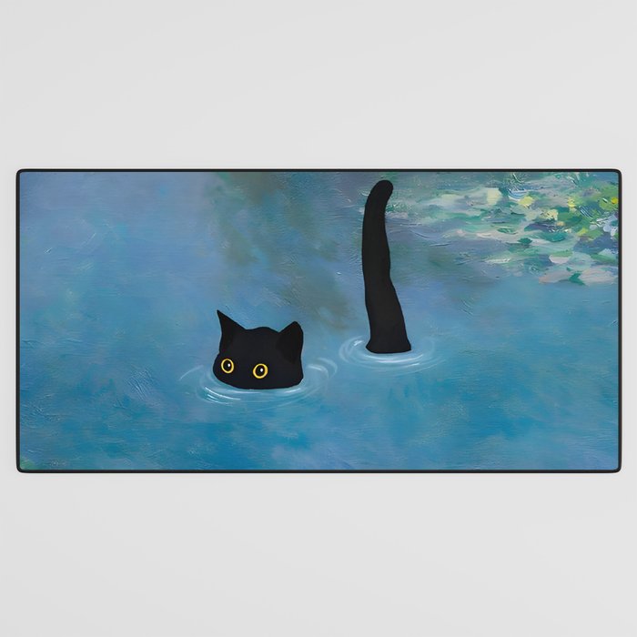 Cat Monet Waterlily Desk Mat Gallery Image 3