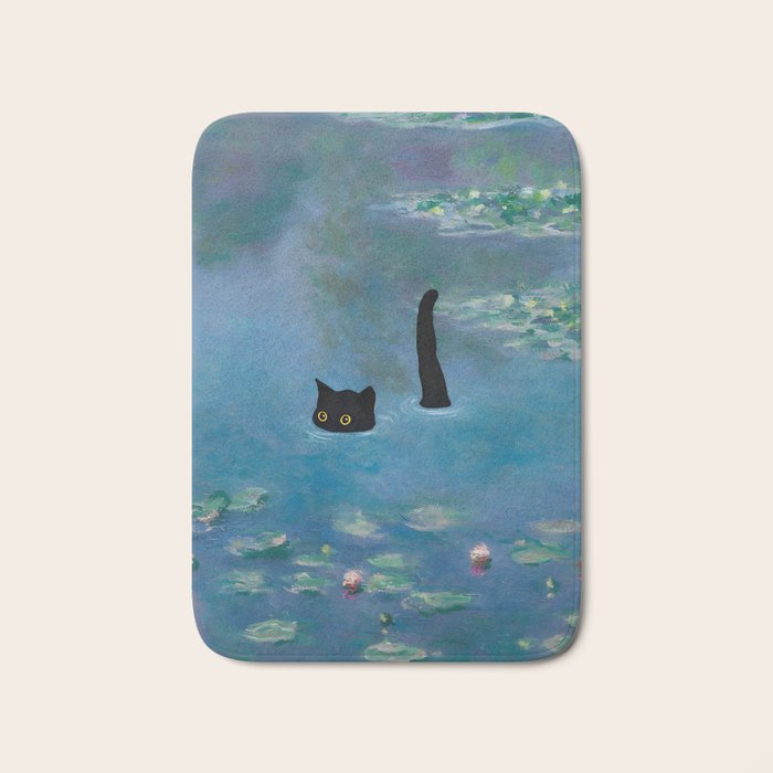 Cat Monet Waterlily Bath Mat Gallery Image 1