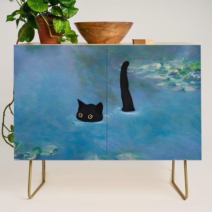 Cat Monet Waterlily Credenza Gallery Image 1