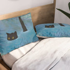 Cat Monet Waterlily Pillow Sham Gallery Image 2