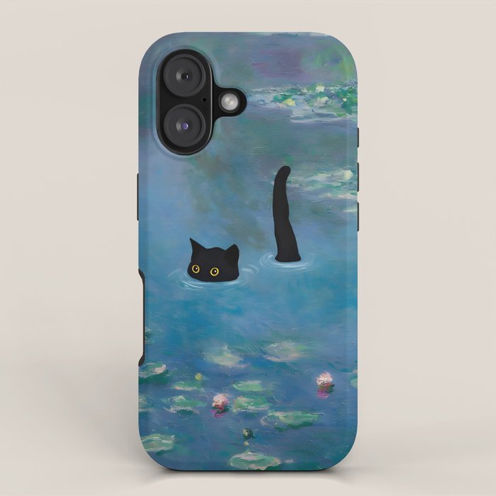 Cat Monet Waterlily iPhone Case