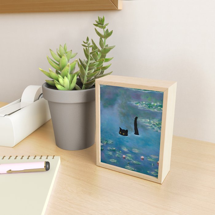 Cat Monet Waterlily Mini Art Print Gallery Image 2
