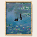 Cat Monet Waterlily Serving Tray Gallery Image 1