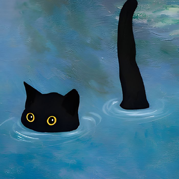 Cat Monet Waterlily Coffee Mug Gallery Image 2