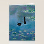 Cat Monet Waterlily Stationery Card Gallery Image 2