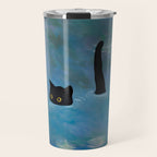 Cat Monet Waterlily Travel Mug Gallery Image 1