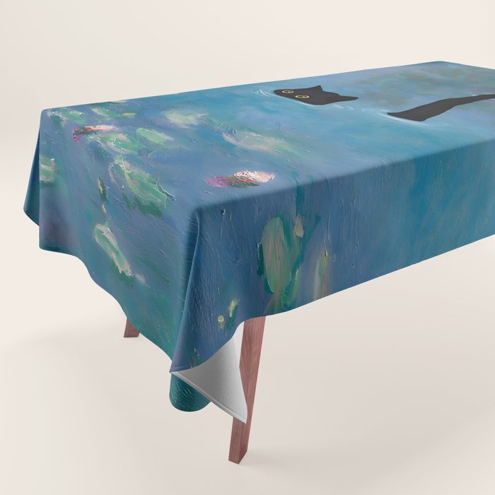 Cat Monet Waterlily Tablecloth Gallery Image 1