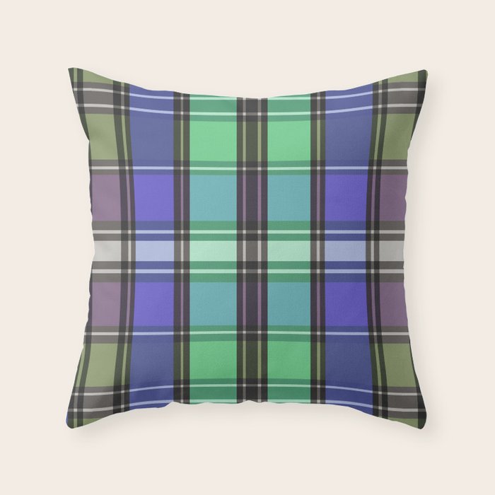 Fusion Colorful Toned Grids B Throw Pillow Gallery Image 6