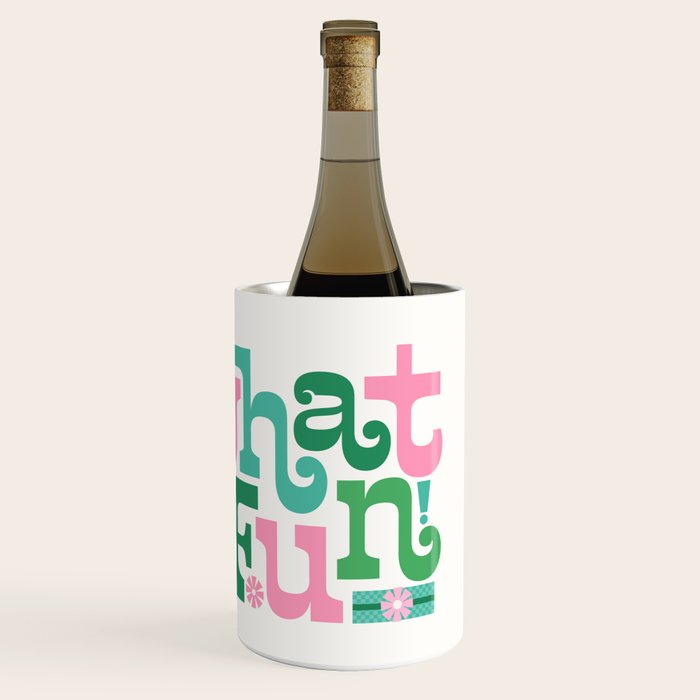 Oh What Fun - Pink and Green Wine Chiller Gallery Image 3
