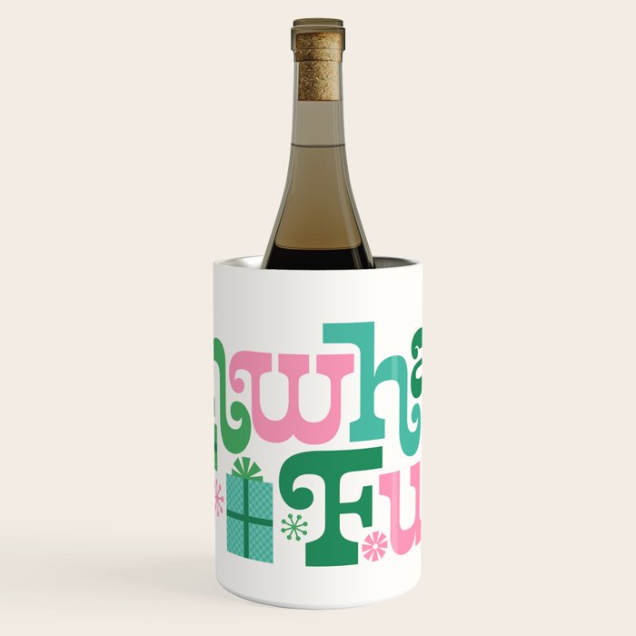 Oh What Fun - Pink and Green Wine Chiller Gallery Image 1