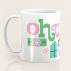 Oh What Fun - Pink and Green Coffee Mug Gallery Image 3