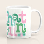 Oh What Fun - Pink and Green Coffee Mug Gallery Image 1