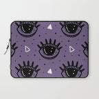 Mystic Eyes, Halloween, Purple Laptop Sleeve Gallery Image 1