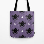 Mystic Eyes, Halloween, Purple Tote Bag Gallery Image 1