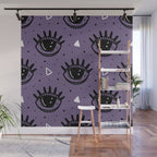 Mystic Eyes, Halloween, Purple Wall Mural Gallery Image 1