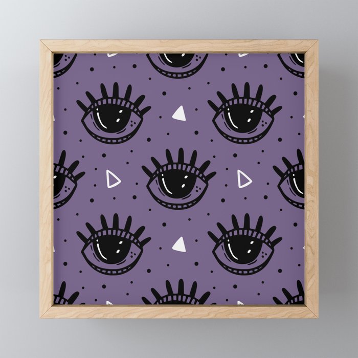 Mystic Eyes, Halloween, Purple Mini Art Print Gallery Image 1