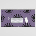 Mystic Eyes, Halloween, Purple Desk Mat Gallery Image 1