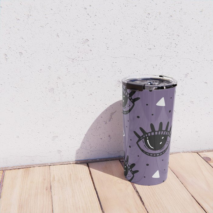 Mystic Eyes, Halloween, Purple Travel Mug Gallery Image 4
