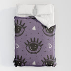 Mystic Eyes, Halloween, Purple Duvet Cover Gallery Image 6