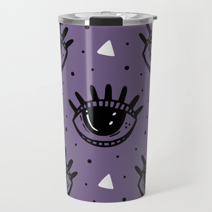 Mystic Eyes, Halloween, Purple Travel Mug Gallery Image 1