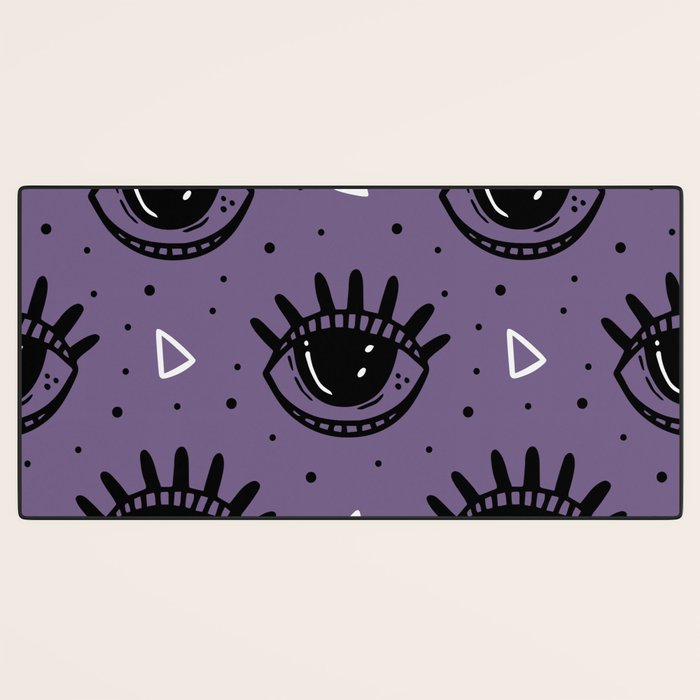 Mystic Eyes, Halloween, Purple Desk Mat Gallery Image 3