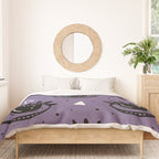 Mystic Eyes, Halloween, Purple Duvet Cover Gallery Image 3