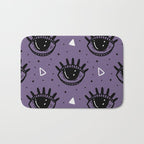 Mystic Eyes, Halloween, Purple Bath Mat Gallery Image 1