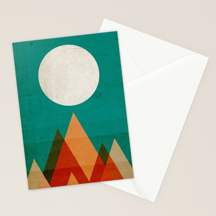 Full moon over Sahara desert Stationery Card Gallery Image 2