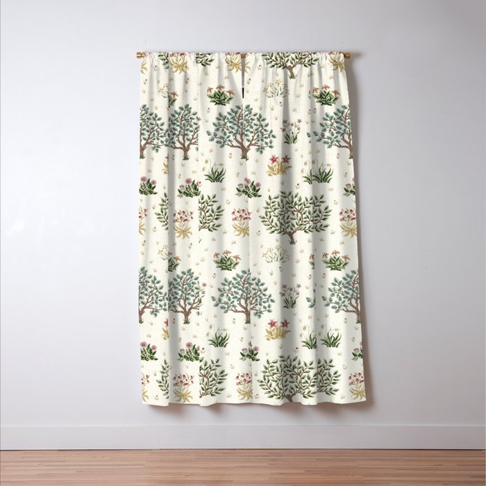 William Morris Orchard Bayleaf Rose Window Curtain Gallery Image 3
