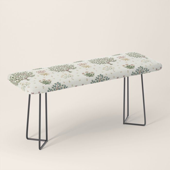 William Morris Orchard Bayleaf Rose Bench Gallery Image 1