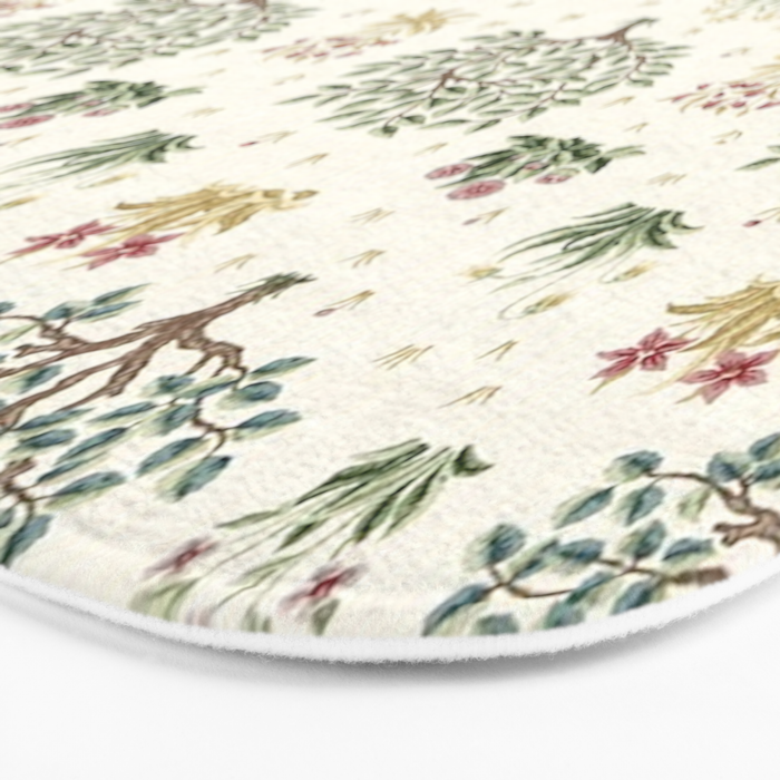 William Morris Orchard Bayleaf Rose Bath Mat Gallery Image 3