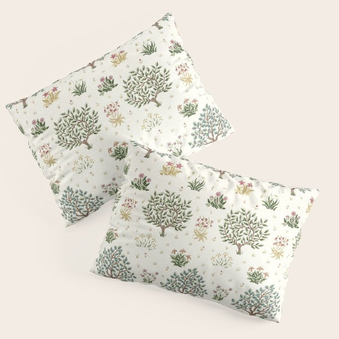 William Morris Orchard Bayleaf Rose Pillow Sham Gallery Image 3