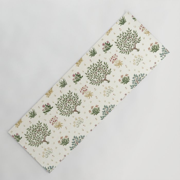 William Morris Orchard Bayleaf Rose Yoga Mat Gallery Image 1