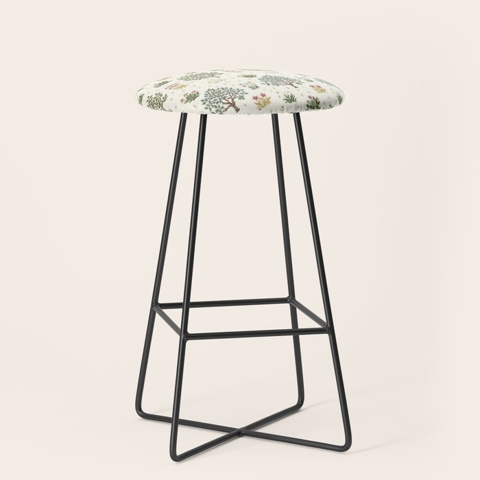 William Morris Orchard Bayleaf Rose Stool Gallery Image 1