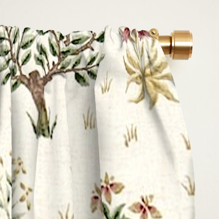 William Morris Orchard Bayleaf Rose Window Curtain Gallery Image 2