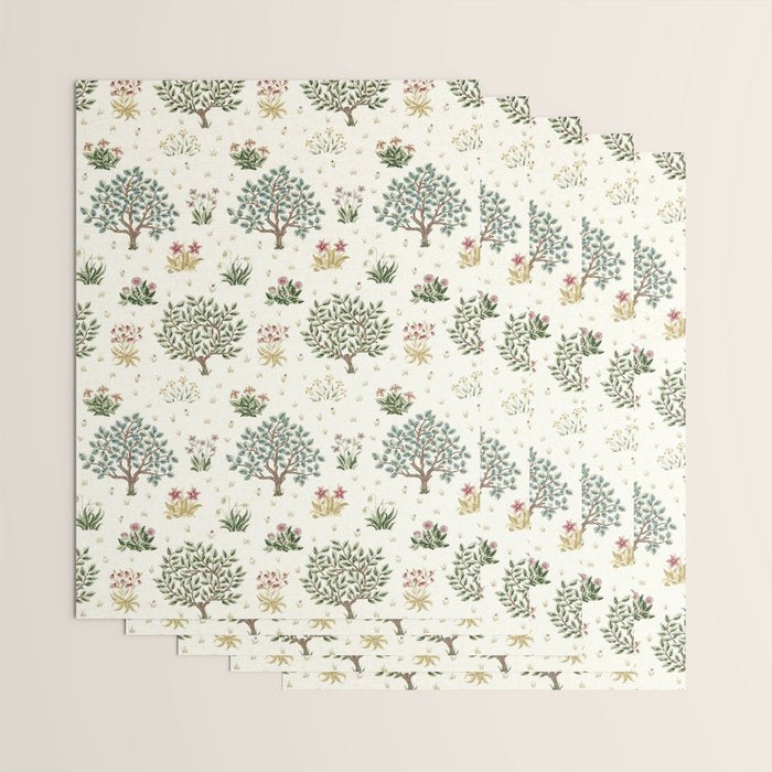 William Morris Orchard Bayleaf Rose Wrapping Paper Gallery Image 3