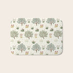 William Morris Orchard Bayleaf Rose Bath Mat Gallery Image 1