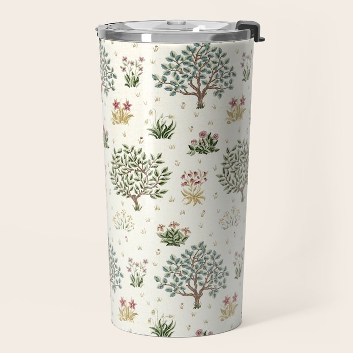 William Morris Orchard Bayleaf Rose Travel Mug Gallery Image 2