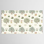 William Morris Orchard Bayleaf Rose Tablecloth Gallery Image 2