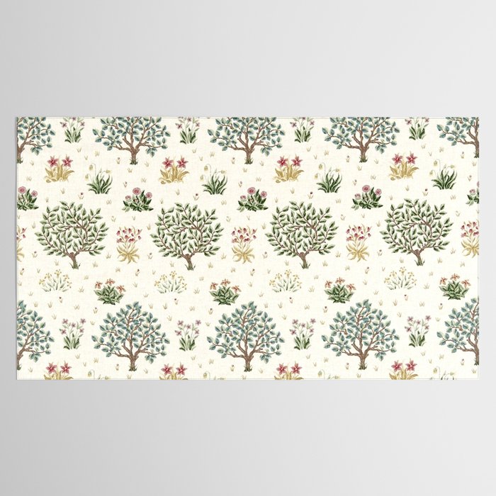 William Morris Orchard Bayleaf Rose Tablecloth Gallery Image 2