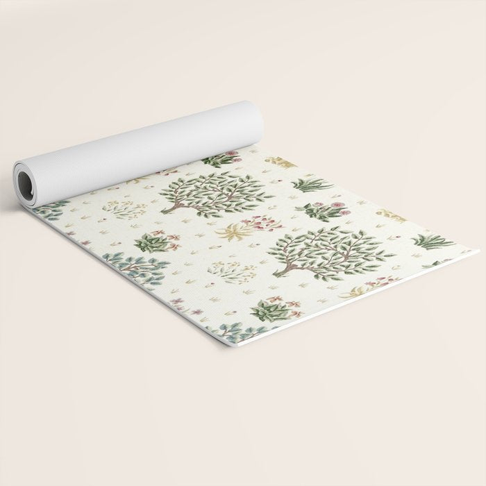 William Morris Orchard Bayleaf Rose Yoga Mat Gallery Image 2